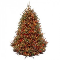 National Tree Company 7-1/2 ft. Natural Fraser Medium Fir Hinged Artificial Christmas Tree with 1000 Multicolor Lights-NAFFMH1-75RLOS1 207183197
