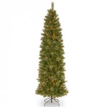National Tree Company 7-1/2 ft. Tacoma Pine Pencil Slim Artificial Christmas Tree with 350 Clear Lights-TAP7-311-75 207183333