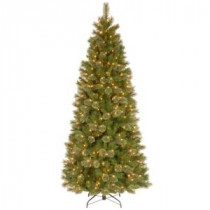 National Tree Company 7-1/2 ft. Tacoma Pine Slim Hinged Artificial Christmas Tree with 500 Clear Lights-TAP7-309-75 207183332