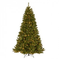 National Tree Company 7 ft. North Valley Spruce Hinged Artificial Christmas Tree with 500 Clear Lights-NRV7-300-70 207183201