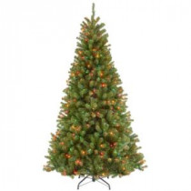 National Tree Company 7 ft. North Valley Spruce Hinged Artificial Christmas Tree with 500 Multicolor Lights-NRV7-301-70 207183203