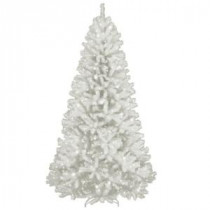 National Tree Company 7 ft. North Valley White Spruce Hinged Artificial Christmas Tree with Glitter and 550 Clear Lights-NRVW7-302-70 207183212