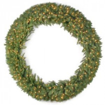 National Tree Company 72 in. Tiffany Fir Artificial Wreath with Clear Lights-TF-72WLO 300182756