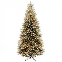National Tree Company 7.5 ft. Dunhill Fir Slim Artificial Christmas Tree with Clear Lights-DUF7-301-75 207183142