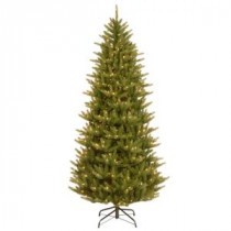 National Tree Company 7.5 ft. Natural Fraser Slim Artificial Christmas Tree with Clear Lights-PENAF4-335-75 207183288