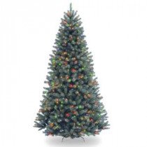 National Tree Company 7.5 ft. North Valley Blue Spruce Artificial Christmas Tree with Multicolor Lights-NRVB7-307-75 207183211