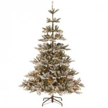National Tree Company 7.5 ft. PowerConnect Snowy Imperial Blue Spruce Artificial Christmas Tree with Clear Lights-PEISB3-307P-75 207183270