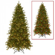 National Tree Company 7.5 ft. Sheridan Spruce Artificial Christmas Tree with Dual Color LED Lights-PESS3-307D-75 207183313