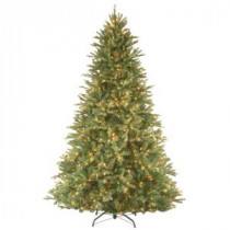 National Tree Company 7.5 ft. Tiffany Fir Artificial Christmas Tree with Clear Lights-PETF3-300-75 207183315
