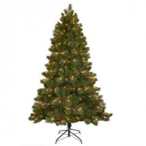 National Tree Company 9 ft. Cashmere Cone and Berry Decorated Artificial Christmas Tree with 750 Clear Lights-CCB19-90LO 205146873