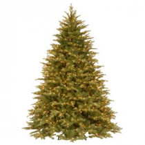 National Tree Company 9 ft. Feel Real Nordic Spruce Medium Hinged Artificial Christmas Tree with Clear Lights-PENS1-307-90 207183294