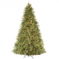 National Tree Company 9 ft. Feel Real Tiffany Fir Hinged Artificial Christmas Tree with 1050 Clear Lights-PETF3-300-90 207183316