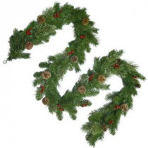 National Tree Company 9 ft. Unlit Cashmere Artificial Garland with Pinecones and Red Berries-CCB19-9A 205146863