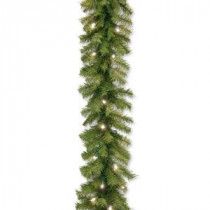 Norwood Fir 9 ft. Garland with Warm White LED Lights-NF-304L-9A-1 300330649