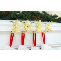 Original MantleClip Stocking Holder Gold with Assorted Icons-BTA0400 206998283
