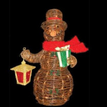 Sterling 3 ft. Lighted Decorated Rattan Snowman-92513002 204297486