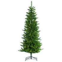 Sterling 7 ft. Pre-Lit Narrow Augusta Pine Artificial Christmas Tree with Clear Lights-5610--70C 206482486