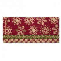 TAG Estate Snowflake 18 in. x 40 in. Coir Mat-TAG95791 300225475