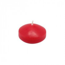 Zest Candle 1.75 in. Red Floating Candles (24-Box)-CFZ-008 203362925