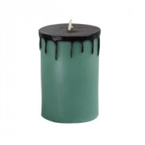 Zest Candle 2 in. x 3 in. Halloween Drip Turquoise Pillar Candle (12-Box)-9FF36BLZ_12 203665344