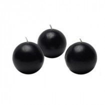Zest Candle 2 in. Black Ball Candles (12-Box)-CBZ-013 203362762