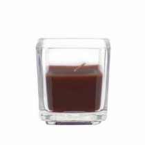 Zest Candle 2 in. Brown Square Glass Votive Candles (12-Box)-CVZ-042 203363181