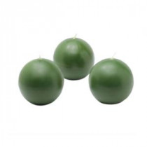 Zest Candle 2 in. Hunter Green Ball Candles (Box of 12)-CBZ-011 203362760