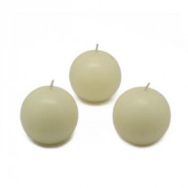 Zest Candle 2 in. Ivory Ball Candles (12-Box)-CBZ-046 203362793