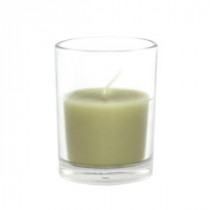 Zest Candle 2 in. Sage Green Round Glass Votive Candles (12-Box)-CVZ-025 203363164
