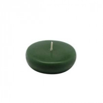 Zest Candle 2.25 in. Hunter Green Floating Candles (Box of 24)-CFZ-038 203362955