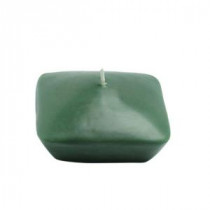 Zest Candle 3 in. Hunter Green Square Floating Candles (6-Box)-CFZ-148 203363064