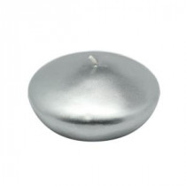 Zest Candle 4 in. Metallic Silver Floating Candles (3-Box)-CFZ-094 203363011