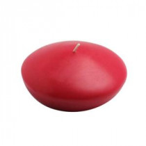 Zest Candle 4 in. Red Floating Candles (Box of 3)-CFZ-084 203363001
